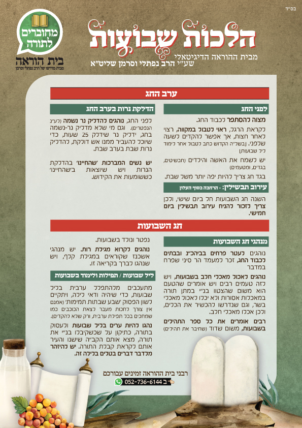 עלון שבועות